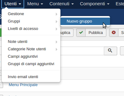 joomla acl creare gruppo