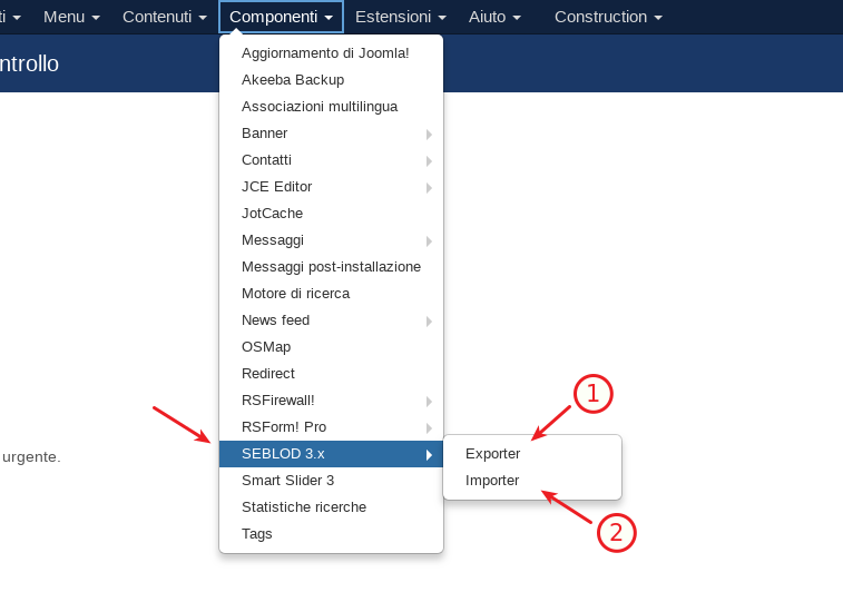 seblod - come importare dei dati in joomla