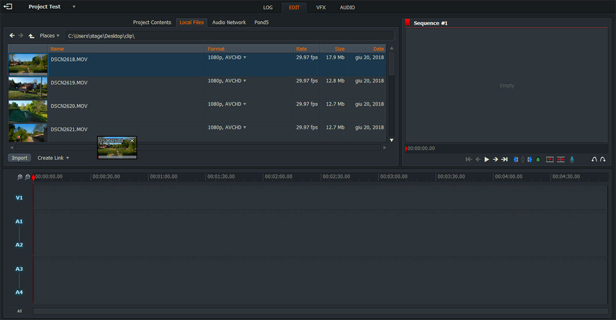 lightworks interfaccia width=