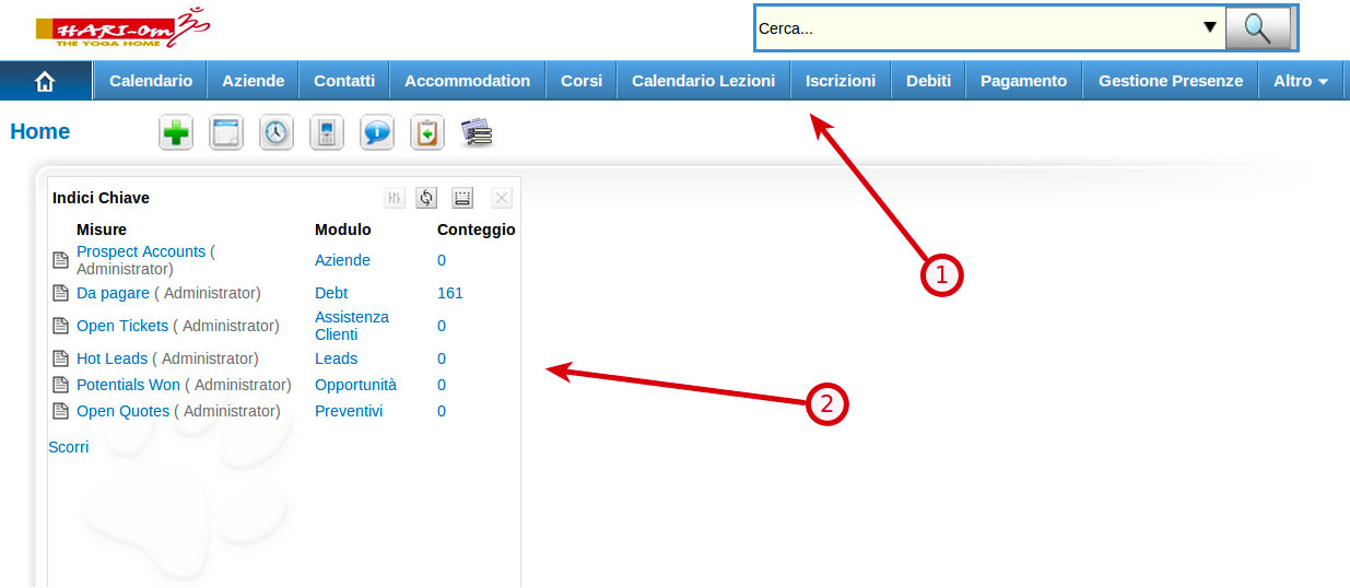 003 menu crm hari om