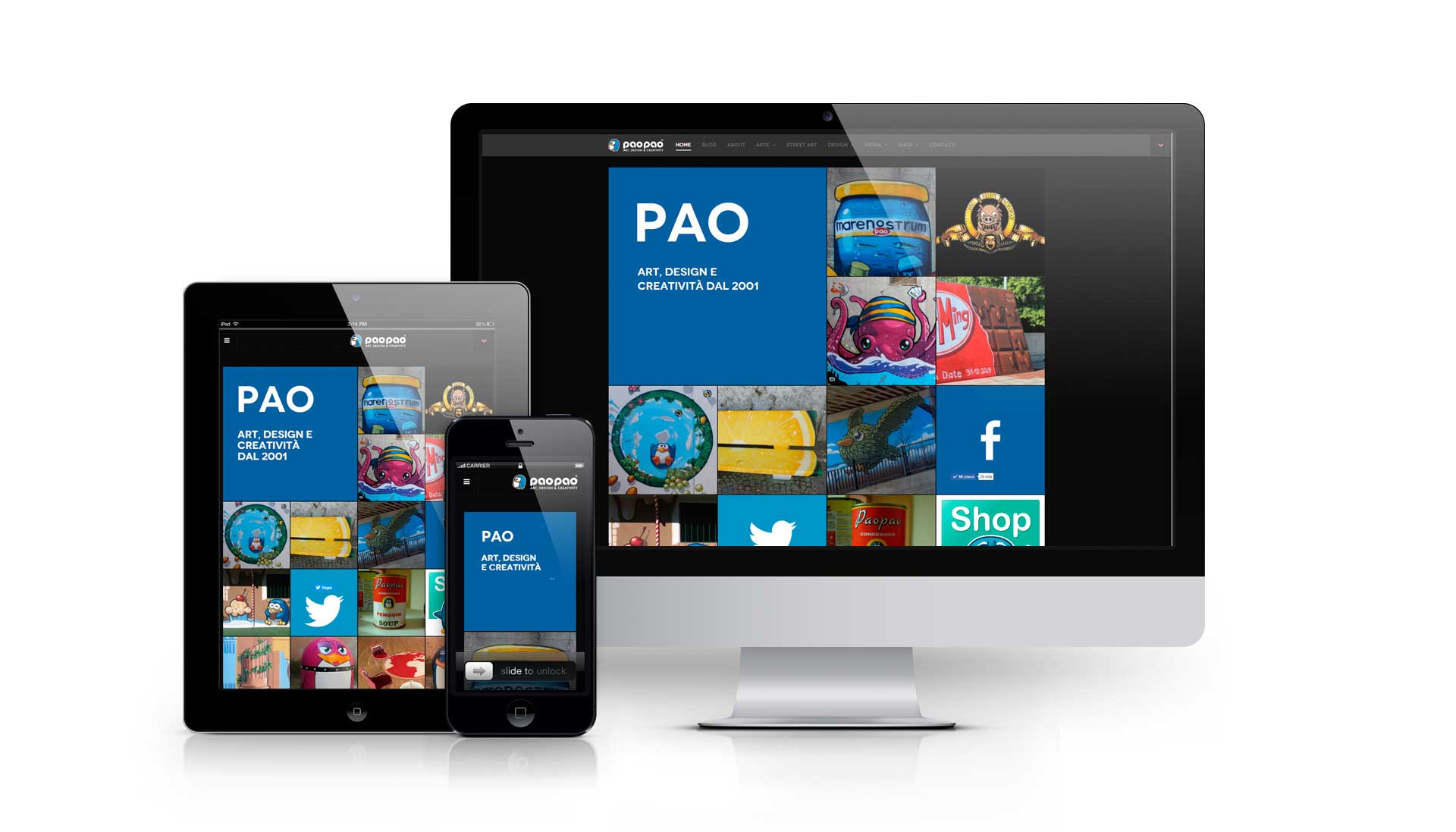 Realizzazione portfolio web/e-commerce paopao.it