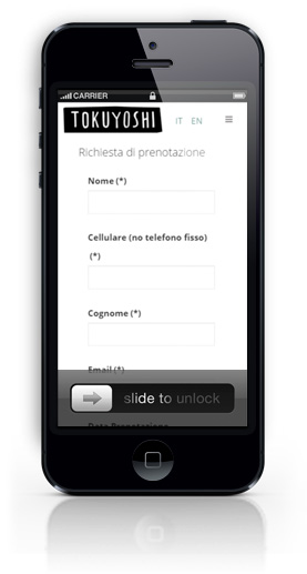 form prenotazione tavolo responsive